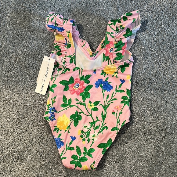 Janie & Jack BNWT, Never worn 2T Girls floral one piece bathing suit - Picture 3 of 5
